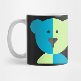 Blue and Green Teddy Mug